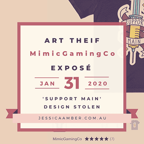 Etsy Art Theft by MimicGamingCo Exposed