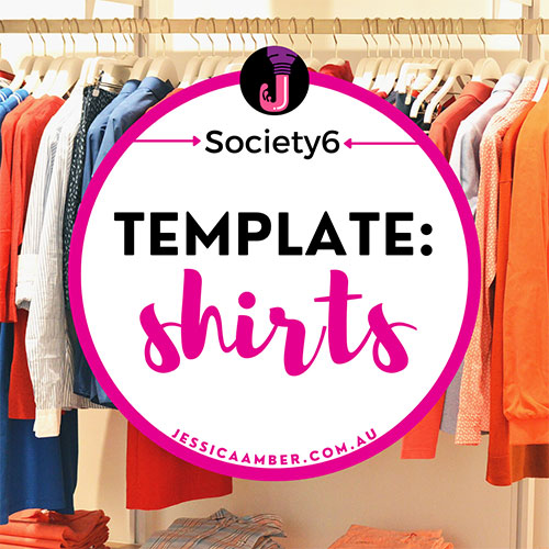 Free Society6 Template for Shirts