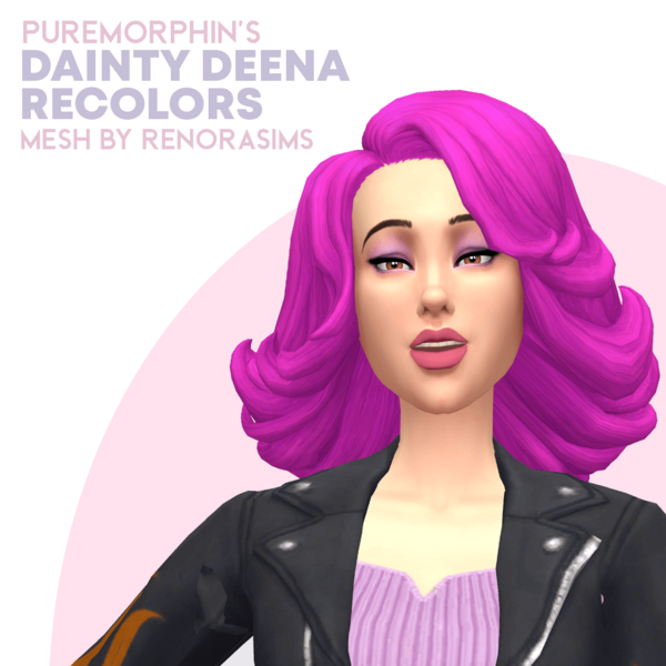 Dainty Deena Hair Recolor for The Sims 4 - JessicaAmber